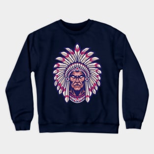 Red American Indian Love Crewneck Sweatshirt